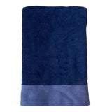 serviette de bain éponge velours unie shady navy 90x160 cm, 100 % coton, 370 g/m², légère et absorbante, idéale salle de bain, piscine et plage