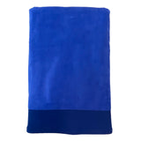 serviette de bain éponge velours unie shady royal 90x160 cm, 100 % coton, 370 g/m², légère et absorbante, idéale salle de bain, piscine et plage