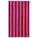 serviette de plage éponge velours jacquard milonga fuchsia taille 90x170 cm, 400 g/m², en coton Jacquard douce et absorbante, Idéale plage, piscine ou sport.