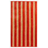 serviette de plage éponge velours jacquard milonga orange taille 90x170 cm, 400 g/m², en coton jacquard douce et absorbante. Idéale plage, piscine ou sport.