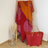serviette de plage éponge velours jacquard spirale XL 140x180 cm en coton 400 g/m² douce et absorbante, idéale plage et piscine