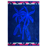 serviette de plage éponge Velours Jacquard vegas taille XL 140x180 cm 100% coton jacquard 400g/m² douce et absorbante, idéale plage, piscine