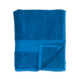 zoom serviette de bain éponge velours unie classy lake 90x180 cm, 100 % coton, 500 g/m², légère et absorbante, idéale salle de bain, piscine et plage