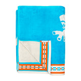 Serviette de plage éponge velours Jacquard - Ibo - 100x175cm - 470gm² - Taille L