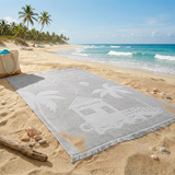 Serviette de plage éponge velours ciselée - Goldrock - 140x180cm - 340g/m² - Taille XL