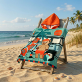 Poncho plage imprimé microfibre enfant - Surfista - 60x60cm - 220gm²