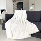 Plaid imitation "Lapin" 130x170cm 610g/m² - Cocoon Off White