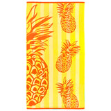 Serviette de plage éponge velours Jacquard - Ananys - 90x170cm - 400g/m² - Taille L