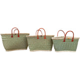 Panier artisanal Aravola unis coloris NATUREL 3 tailles disponibles