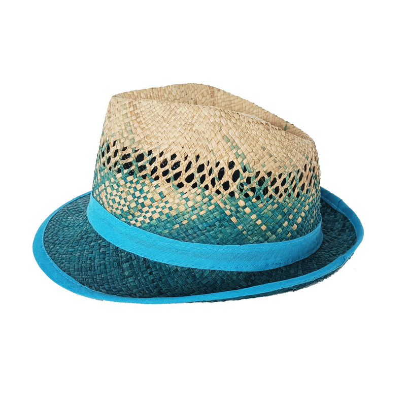Chapeau artisanal de Madagascar Borsalino Bicolore