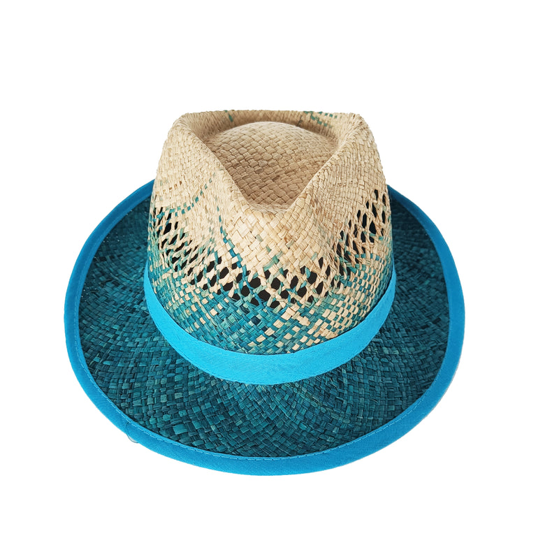 Chapeau artisanal de Madagascar Borsalino Bicolore