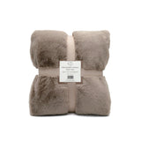 Plaid imitation "Lapin" 130x170cm 610g/m² - Cocoon Beige taupe