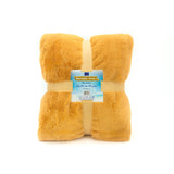 Plaid imitation "Lapin" 130x170cm 610g/m² - Cocoon Camel