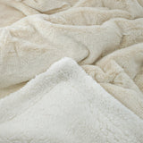 Plaid Couverture Imitation "Lapin" 220x240cm 610g/m² - Cocoon Beige Clair