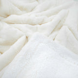 Plaid imitation "Lapin" 130x170cm 610g/m² - Cocoon Off White