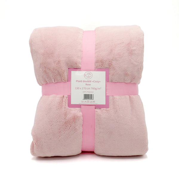 Plaid polaire 130x170cm 760g/m² - Cozy rose
