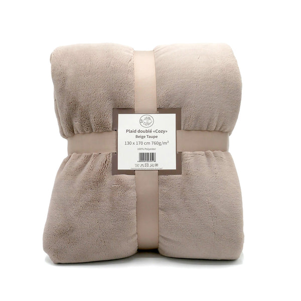 Plaid polaire 130x170cm 760g/m² - Cozy Beige Taupe