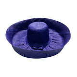 Chapeau artisanal de Madagascar capeline bleu marine - Le comptoir de la plage