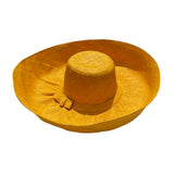 Chapeau artisanal de Madagascar capeline jaune - Le comptoir de la plage