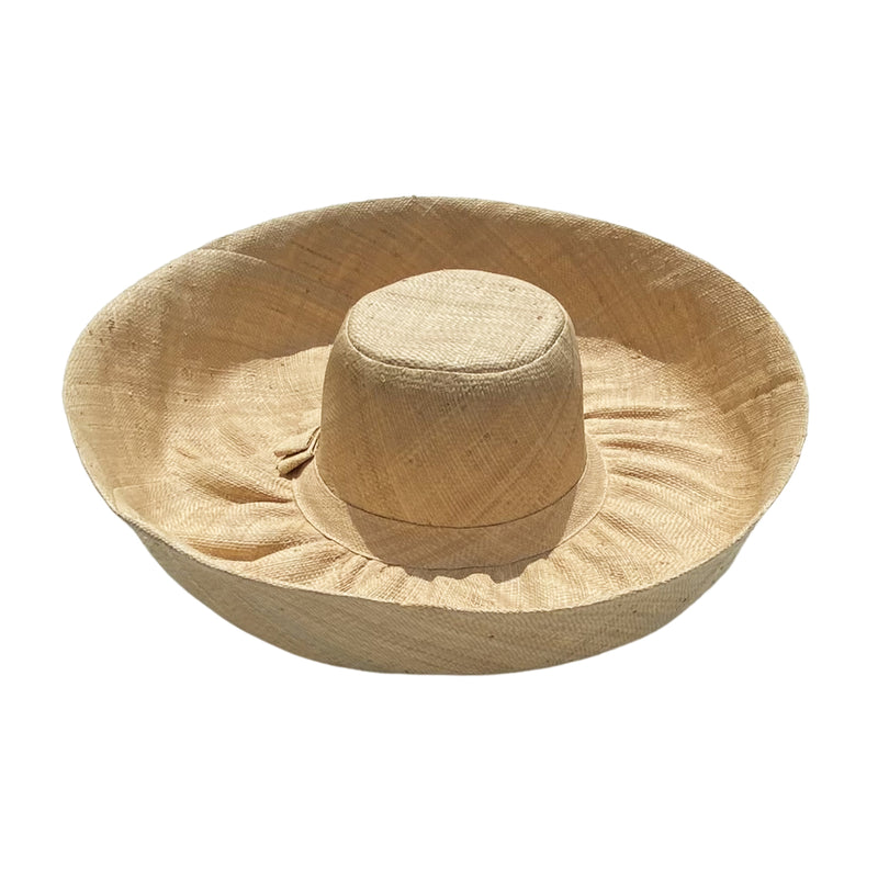 Chapeau artisanal de Madagascar capeline naturel - Le comptoir de la plage