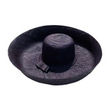 Chapeau artisanal de Madagascar capeline noir - Le comptoir de la plage