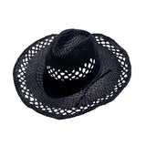 Chapeau artisanal cowboy noir - Le comptoir de la plage