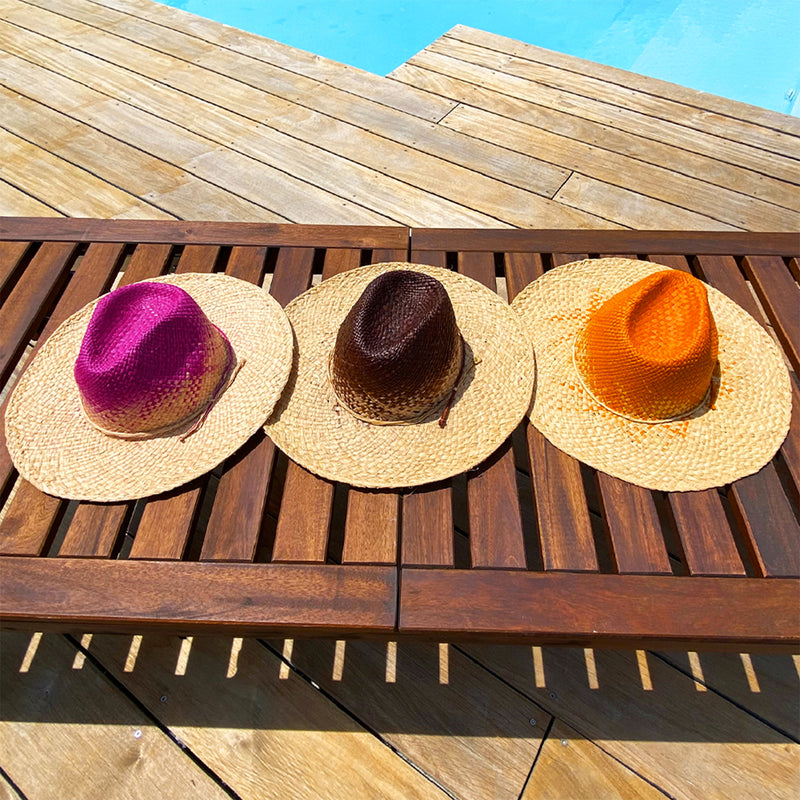 Chapeaux artisanaux bicolore Manao - Le comptoir de la plage