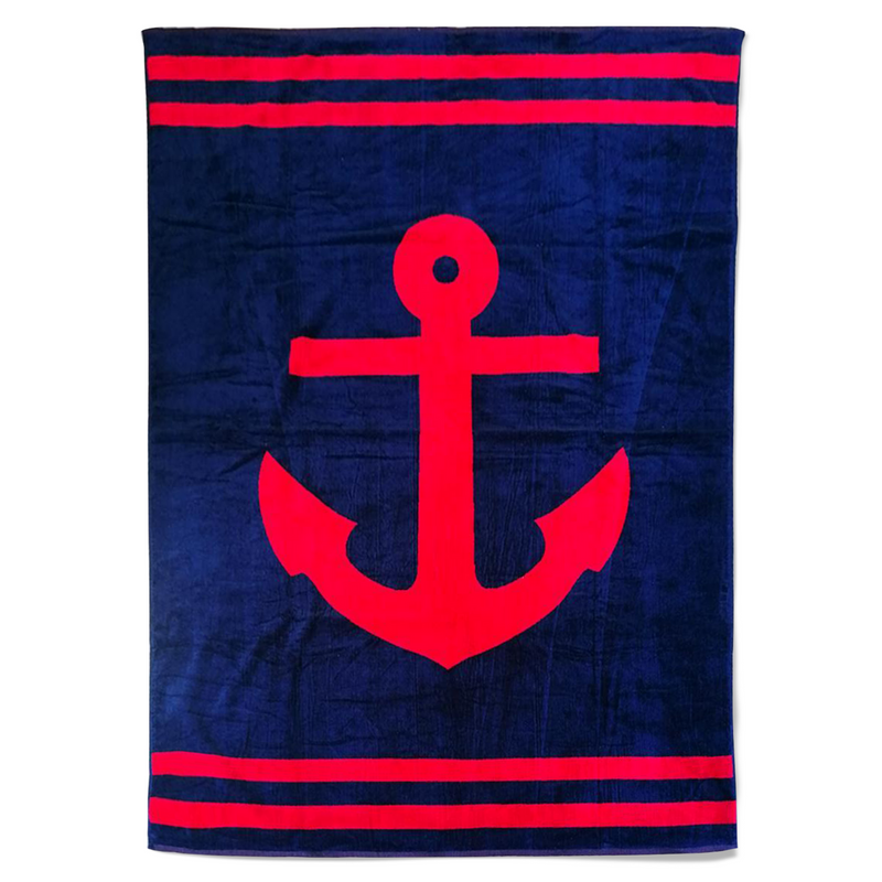 Serviette de plage éponge Velours Jacquard Bilbao - Taille XXL