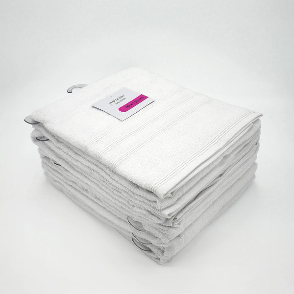 Pack de 6 - Drap de bain 90x150 350g/m² - Blanc