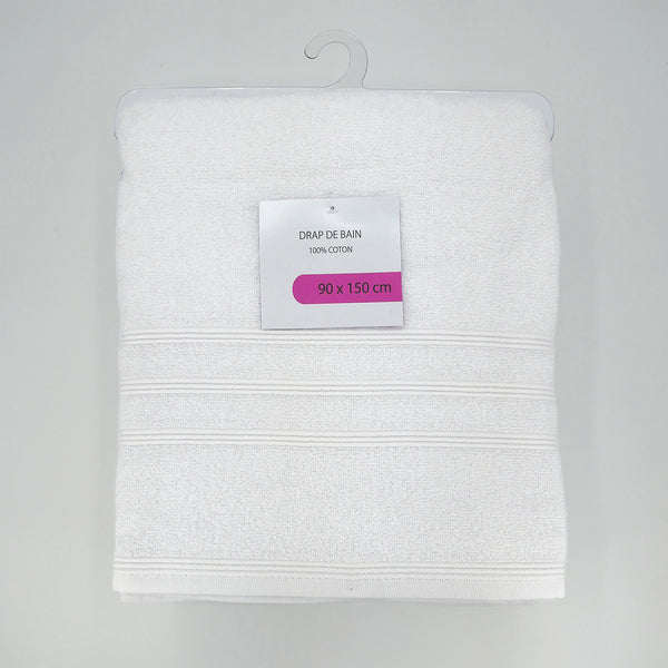 Pack de 6 - Drap de bain 90x150 350g/m² - Blanc