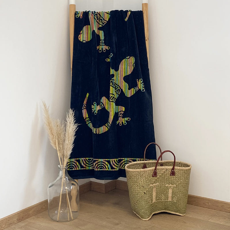 Serviette de plage éponge Velours Jacquard Irvine 75x150cm