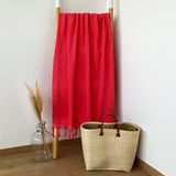 Fouta coton éponge bouclette unie - Serviette de bain - Hammam