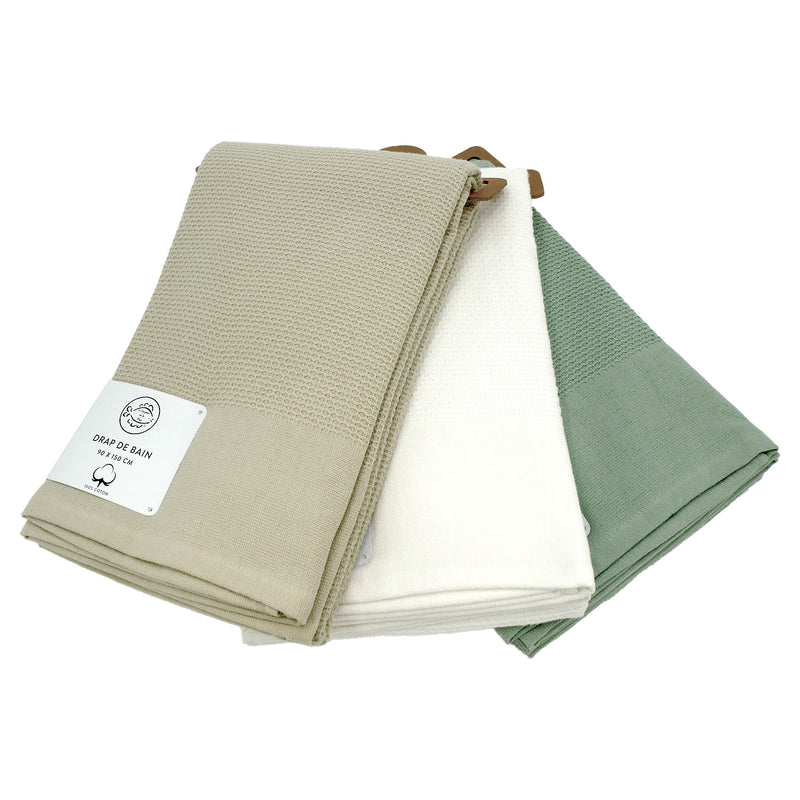 Drap de bain 90x150cm 355g/m² - Waffle