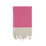 Fouta plate nid d'abeille Athena rose - Le comptoir de la plage