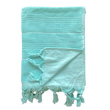 Fouta coton éponge bouclette unie - Serviette de bain - Hammam