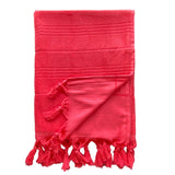 Fouta coton éponge bouclette unie - Serviette de bain - Hammam