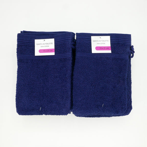 Pack de 24 Gants de toilette 21x15 350g/m² - Marine