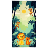 Serviette de plage imprimée microfibre enfant - Junglia- 70x140cm - 220g/m²