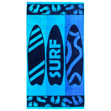 Serviette de plage  éponge velours Jacquard- Obidos - 90x170cm - 400 gm² Taille L