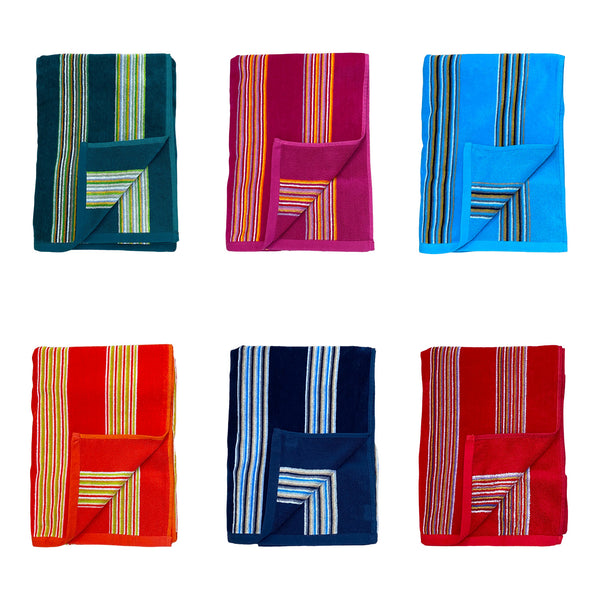 Pack promo : serviettes éponge velours Jacquard Milonga large - Le comptoir de la plage