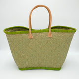 Panier artisanal de plage brodé Fibres naturelles - Corsica GM