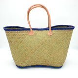 Panier artisanal de plage brodé Fibres naturelles - Good Vibes GM