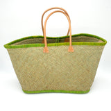 Panier artisanal de plage brodé Fibres naturelles - Good Vibes GM