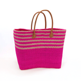Panier artisanal de plage Fibres naturelles - Amoroni GM et SGM - Le comptoir de la plage