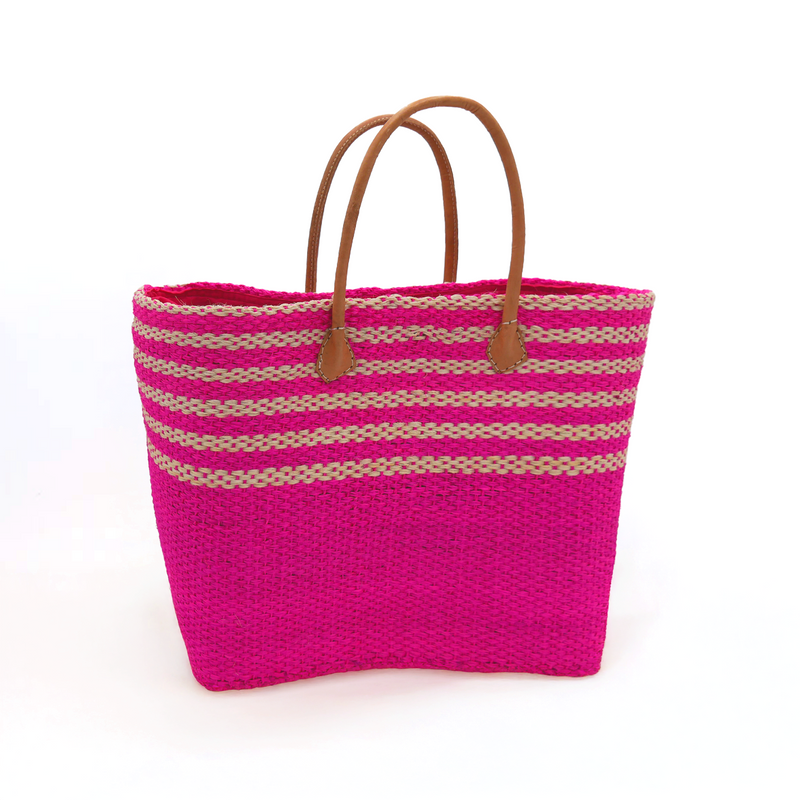 Panier artisanal de plage Fibres naturelles - Amoroni GM et SGM - Le comptoir de la plage