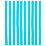 Serviette de plage imprimée microfibre - Rayada Turquoise - 140x170cm - 220 gm² Taille XL