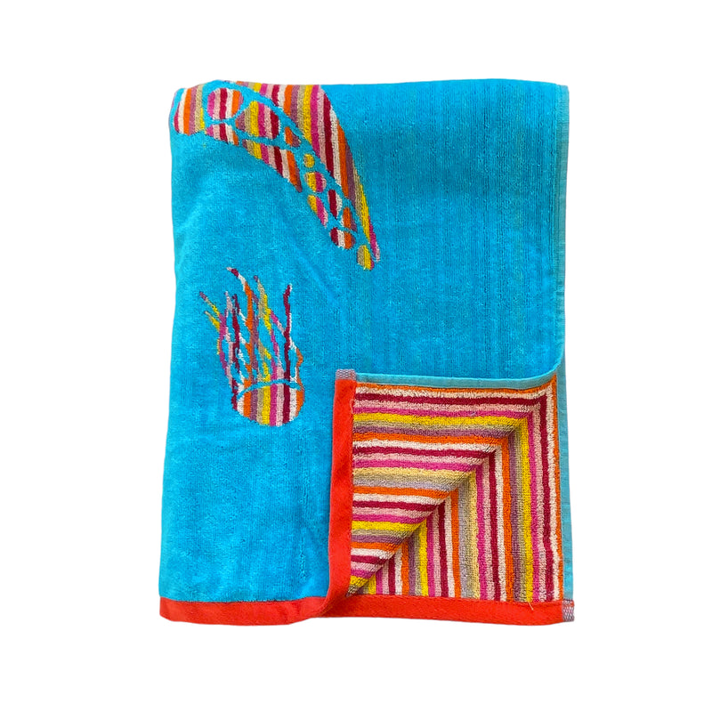 Serviette de plage éponge Velours Jacquard Murieta Taille L 90x160cm