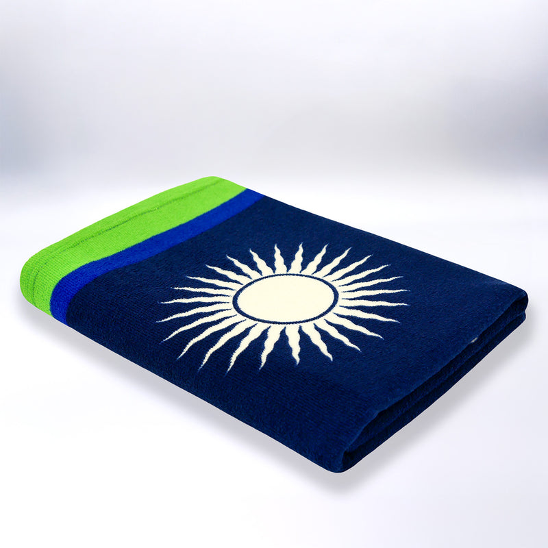 Serviette de plage enfant microfibre Bleu 70x140 250g/m² - Algajola