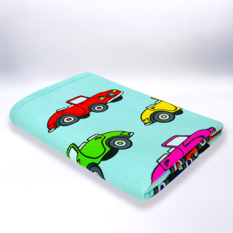 Serviette de plage enfant microfibre Multicolore 70x140 250g/m² - Cars