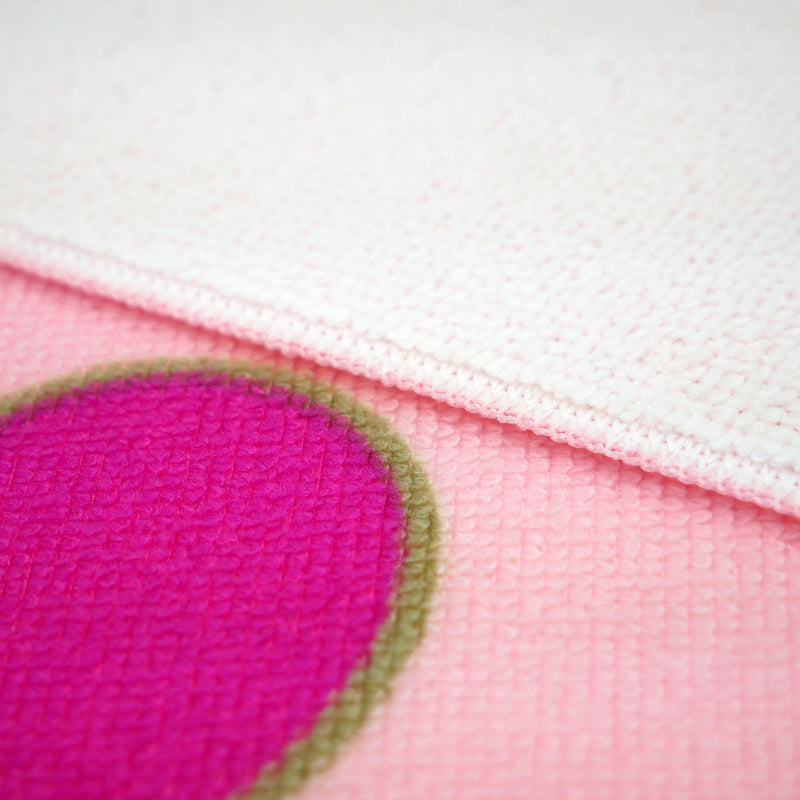 Serviette de plage enfant microfibre Rose 70x140 250g/m² - Coeurs